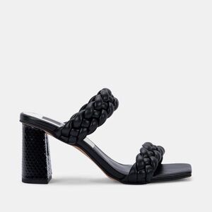Dolce Vida Paily Elegant Black Braided Women's Heels 7